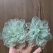 Seaside Holiday Style Mint Green Artificial Flower Earrings For Women, Fresh And Niche Ins Design Chiffon Earrings_ipsvogv.com