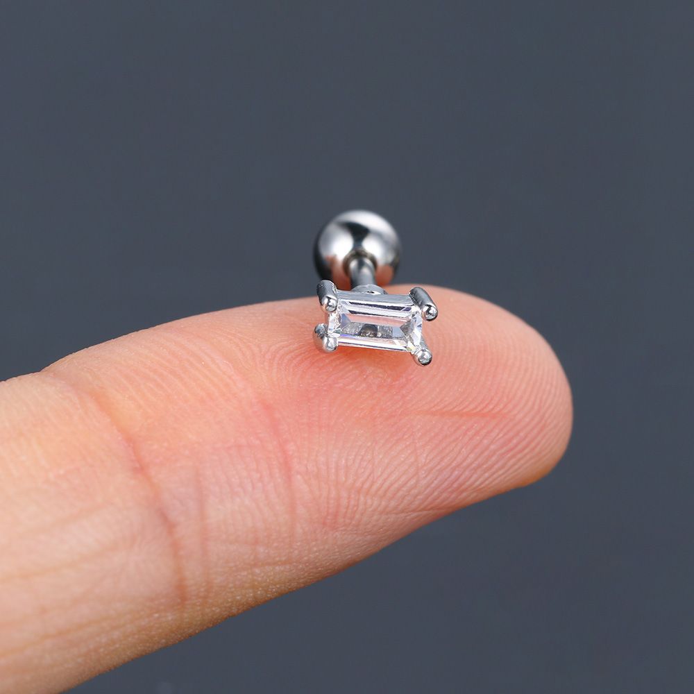 Unisex piercing earrings for women with micro inlaid zircon butterfly flower screw ear bone studs popular earrings_ipsvogv.com