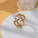 Japanese Korean Style Smiling Face Wide Cut Open Hollow Index Finger Joint For Women's Instagram Cold And Minimalist_ipsvogv.com