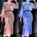 Women'S Autumn New Bohemian Printed Top Mid-Length Covered Arm Skirt Suit for Women_ipsvogv.com