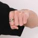 Hip Hop Hollowed Out Cuban Chain Ring, Trendy Men's Widened Woven Gold Water Diamond Titanium Steel Ring_ipsvogv.com