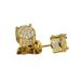 Hot-selling full diamond hip hop men's earrings zircon micro plated round earrings for men and women_ipsvogv.com