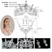 Jewelry Earrings Crown Three Piece Set Wedding Dress Evening Party Accessories Bride Necklace_ipsvogv.com