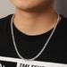 Hip Hop For Men 3mm 4mm Alloy Rhinestone One Row Tennis Chain Gold Silver Simple Versatile Necklace_ipsvogv.com