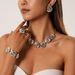 Minimalist Fashion Ring Earring Jewelry Set Ocean Style Conch Exaggerated Bracelet Necklace For Women_ipsvogv.com
