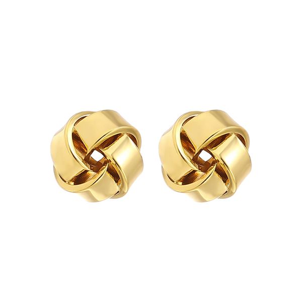 Women's Jewelry Simple And Compact Design Winding Twisted Flower Earrings French Retro Exquisite Light Luxury High End Earrings_ipsvogv.com