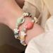 Macaron Colored Ceramic Conch Bead Niche Design, Fresh And Sweet Bracelet, Best Friend Dopamine Bracelet_ipsvogv.com