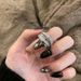 FRIDAY JEWELRY Silver Zircon Versatile Personalized Women's Finger Light Luxury Adjustable Ring_ipsvogv.com