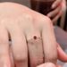 French Court Style Light Luxury Red Zircon For Women With A Niche Design, Vintage Fashion, Exquisite And Open Mouth Ring_ipsvogv.com