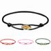 Designer Hand Woven Couple Stainless Steel DIY Bracelet With Color And Three Ring Adjustable Bracelet, Women's_ipsvogv.com