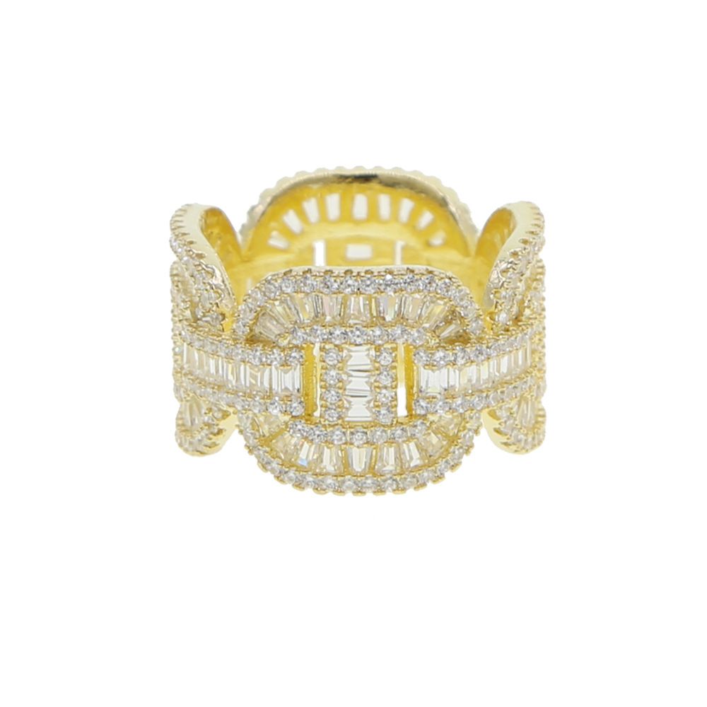 Design Ring New Gold Silver Punk Hip Hop Zircon Gothic Cuban Chain_ipsvogv.com