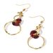 Women's Jewelry French Retro Gourd Titanium Steel Earrings High Grade Wine Red Geometric Circle Niche All Match Middle Aged Earring_ipsvogv.com