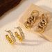 Women’s Jewelry Set Fashion Titanium Steel Diamond Cuban Chain Earrings Men And Women Personality Trend Jewelry Earrings Hot Products Recommended_ipsvogv.com