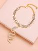 fashion full diamond double-layer Anklet creative zodiac snake pendant foot decoration beach rhinestone Anklet Anklet_ipsvogv.com