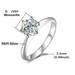 T Family Classic Six Claw Mosang Stone Women's D Color S Pure Silver Carat Wedding Ring_ipsvogv.com