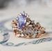 Sanjie Light Luxury Princess Crown Rose Gold Jewelry Inlaid With Water Drop Color Diamond Ring For Women_ipsvogv.com