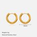 Unisex INS Simple Geometric Metal Earrings Niche Design Popular All Match Round Stainless Steel Earrings For Women_ipsvogv.com