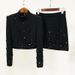 Women's Clothing celebrity fashion new heavy beaded diamond short top skirt suit two piece suit_ipsvogv.com