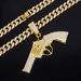 Unisex Jewelry Pistol Diamond Alloy Pendant Men's Personality Exaggerated Rap Trend Hip Hop Style Pendant_ipsvogv.com