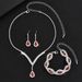 Simple Creative Design V-Shaped Water Drop Pendant Korean And Japanese Fashion Elegant New Necklace Earrings Bracelet_ipsvogv.com