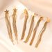 Fashionable Temperament, High-end Sense, Tassel Long Stainless Steel Geometric Earrings, Women's Non Fading Ear_ipsvogv.com