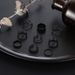 New Fashionable And Minimalist Cross Layer Open Electrophoretic Black 9-piece Set Ring_ipsvogv.com
