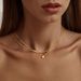 Brass Real Gold Electroplating Hot Sales Double Layer Luxury Inlaid Zircon Pendant High Grade Women's Necklace_ipsvogv.com