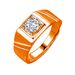 Korean Version Of Male God Charm Gold-plated Cubic Zirconia Personalized And Fashionable Open Mouth Sparkling Sand Ring_ipsvogv.com