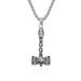 Nordic Viking Odin Thor's Hammer Titanium Steel Necklace Retro Personality Men's Stainless Steel Pendant_ipsvogv.com