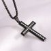 The new European and American 26MM diamond cross necklace simple stainless steel pendant for men and women_ipsvogv.com