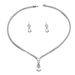 Minimalist and Fresh Women's Earring Necklace Set Korean Edition Inlaid Zircon Water Drop Earrings Versatile Clavicle_ipsvogv.com