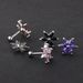 Stainless steel titanium steel metal thread set zircon six petals small ear nail ear bone nail jewelry piercing jewelry_ipsvogv.com