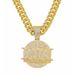 English letters KINGS full diamond pendant hip-hop Cuban chain accessory_ipsvogv.com