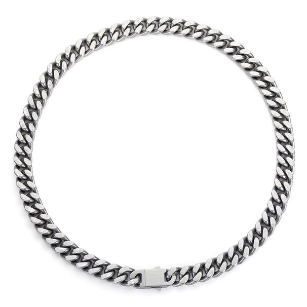 Stainless Steel Engraved Necklace Jewelry Cuban Ins Style Fashion Hip Hop Titanium Steel Men's Chain_ipsvogv.com