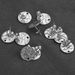Stainless Steel Round Irregular Embossed Original Pieces, With Holes, DIY Earrings Accessories_ipsvogv.com