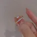 Ready Stock New Gold Color Heart Zircon Rings Set For Women Girls Adjustable Minimalism Twist Ring Fashion Jewelry Wedding Gifts_ipsvogv.com