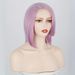hot selling 12 Inch Purple Bob Hair For Women Synthetic FiberSide Part Short Straight Wigs Heat Resistant Colorful Party_ipsvogv.com