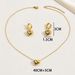 Ins Fashion Commuter Style Personalized Necklace Earring Set with Love Drip Oil Design, High Grade Ear Buckle, Versatile_ipsvogv.com