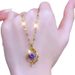 Internet Celebrities Fall In Love At First Sight With Purple Micro Inlaid Zircon Titanium Steel Necklace, Women's_ipsvogv.com