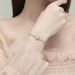 Women's Jewelry Silver Bracelet Round Moissanite Bracelet Empty Support Bracelet_ipsvogv.com