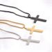 The new European and American 26MM diamond cross necklace simple stainless steel pendant for men and women_ipsvogv.com