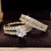 Cao Shi's New Hollowed Out Double-layer Zircon Engagement Set Women's Diamond Wedding Banquet, Bride's Ring, Bracelet_ipsvogv.com