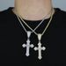 Hip Hop New Cross Zircon Pendant Diamond Studded Full Diamond Men's Necklace_ipsvogv.com