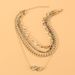 Retro Gold Box Chain Necklace Personalized Digital Pendant Diamond Claw Chain Multi Layer Necklace_ipsvogv.com
