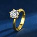 Moissanite Does Not Fade Light Luxury Niche Design Two Carat Zircon Ring Female High End White Copper Plated Gold Index Finger Ring_ipsvogv.com
