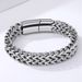 Men's Titanium Fashion Double Row Stainless Steel Hip Hop Trendy Thick Magnetic Clasp Cuban Bracelet_ipsvogv.com