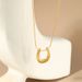 S Sterg Sier U-shaped Pendant Snake Chain Long Necklace_ipsvogv.com