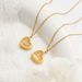 New Honeycomb Concave Titanium Steel Necklace Women's Love With Collar Chain Light Luxury Heart Shaped Accessory Pendant_ipsvogv.com