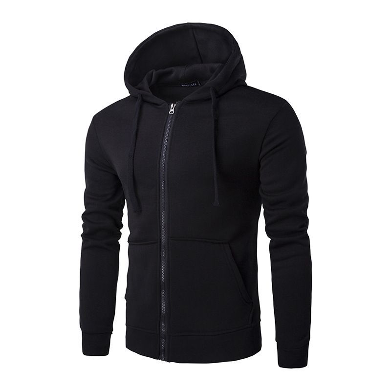 Men's Clothing warm sweatshirt hooded zipper sweatshirt men's slim sports casual sweatshirt_ipsvogv.com