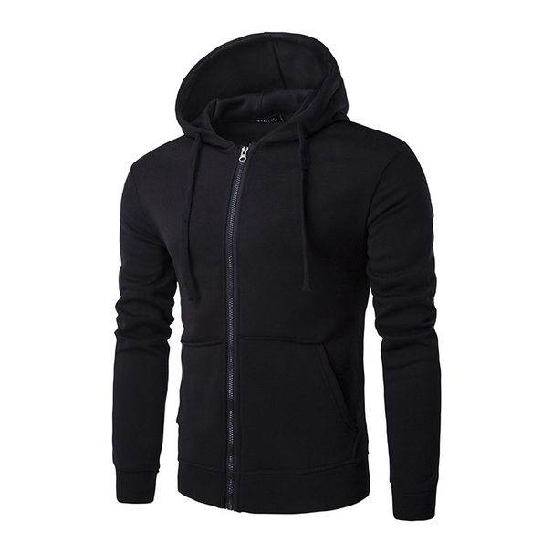 Men's Clothing warm sweatshirt hooded zipper sweatshirt men's slim sports casual sweatshirt_ipsvogv.com